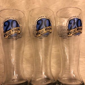 Blue moon collectible glass steins 3 pack